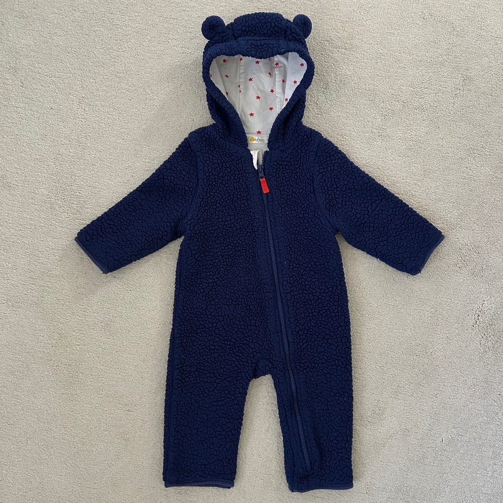 Baby Boden 12-18m fleece bunting snowsuit